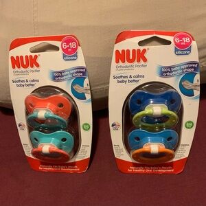 ✨⚡️💥2-Pack of NUK Latex Orthodontic Pacifiers for 6-18 Months, BPA Free